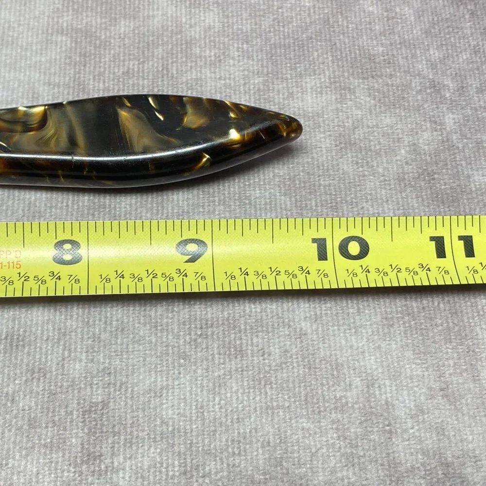 Vintage Stainless Steel Salad Servers With Faux Tortoiseshell Handles 10